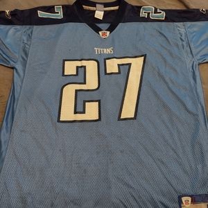 Tennessee Titans football jersey, #27 Eddie George
